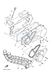 YFM125A YFM125GD GRIZZLY 125 (1PY5 1PY6) drawing CRANKCASE COVER 1