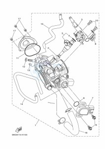 YFZ450R (BKDL) drawing THROTTLE BODY ASSY 1