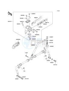 KVF 750 B [BRUTE FORCE 750 4X4 HARDWOODS GREEN] (B1) B1 drawing FRONT MASTER CYLINDER