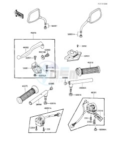 EX 305 B [GPZ 305] (B1) [GPZ 305] drawing HANDLEBAR