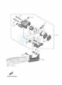 YZ65 (BR8F) drawing REAR BRAKE CALIPER