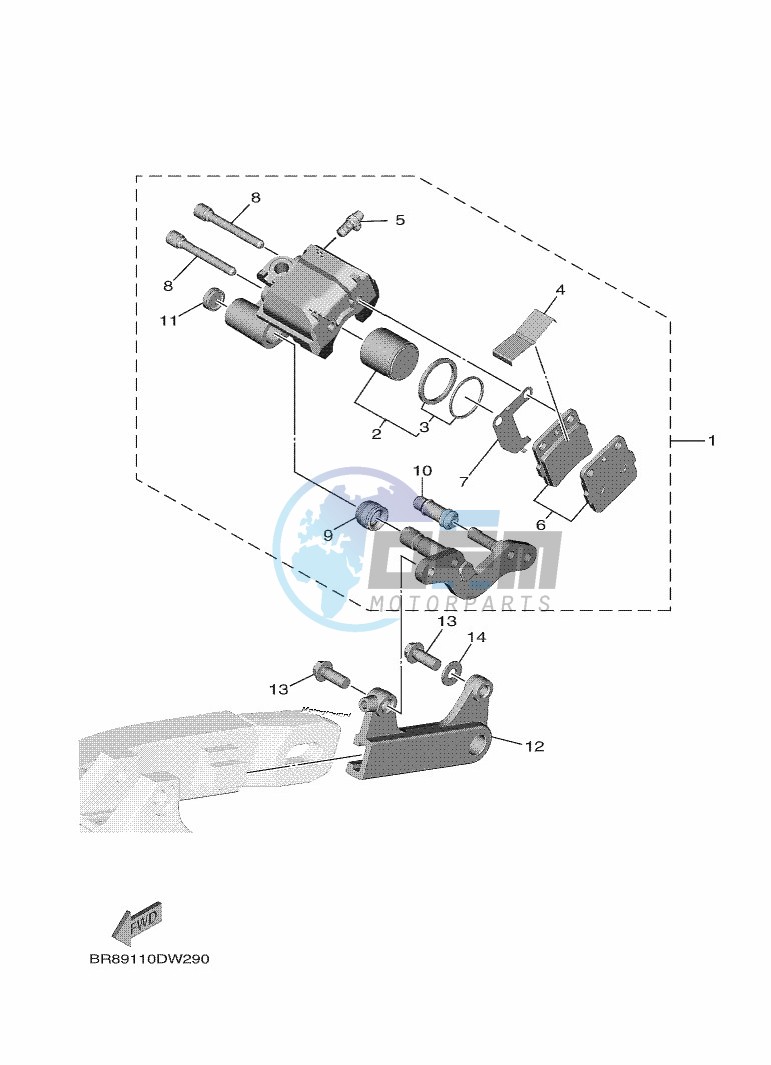 REAR BRAKE CALIPER