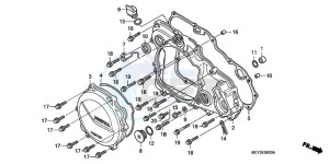 CRF450X9 U drawing R. CRANKCASE COVER