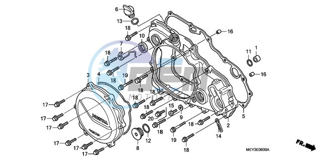 R. CRANKCASE COVER