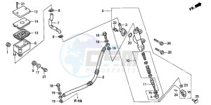 TRX300EX SPORTRAX drawing REAR BRAKE MASTER CYLINDER