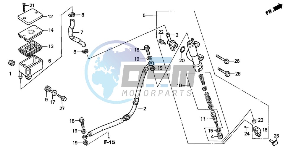 REAR BRAKE MASTER CYLINDER