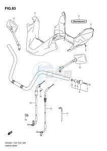 AN400 (E3-E28) Burgman drawing HANDLEBAR (AN400L1 E3)