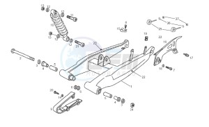 RCR 50 (CH, SC) drawing Swing arm - Shock absorber