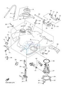 WR450F (1DXA) drawing FUEL TANK