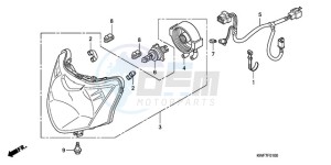 CBF125MA Europe Direct - (ED) drawing HEADLIGHT