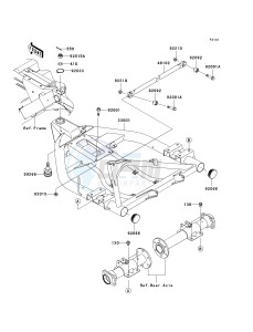 KAF 400 B [MULE 600] (B6F-B9F) B9F drawing SWINGARM