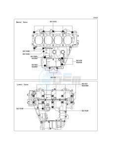 ZX 1000 M [NINJA ZX-10R] (C1) [NINJA ZX-10R] drawing CRANKCASE BOLT PATTERN