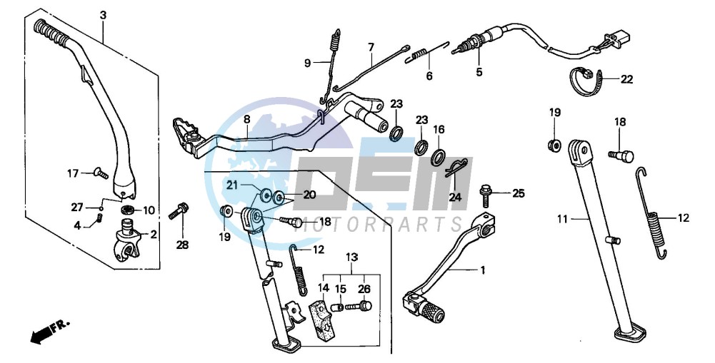 PEDAL/KICK STARTER ARM