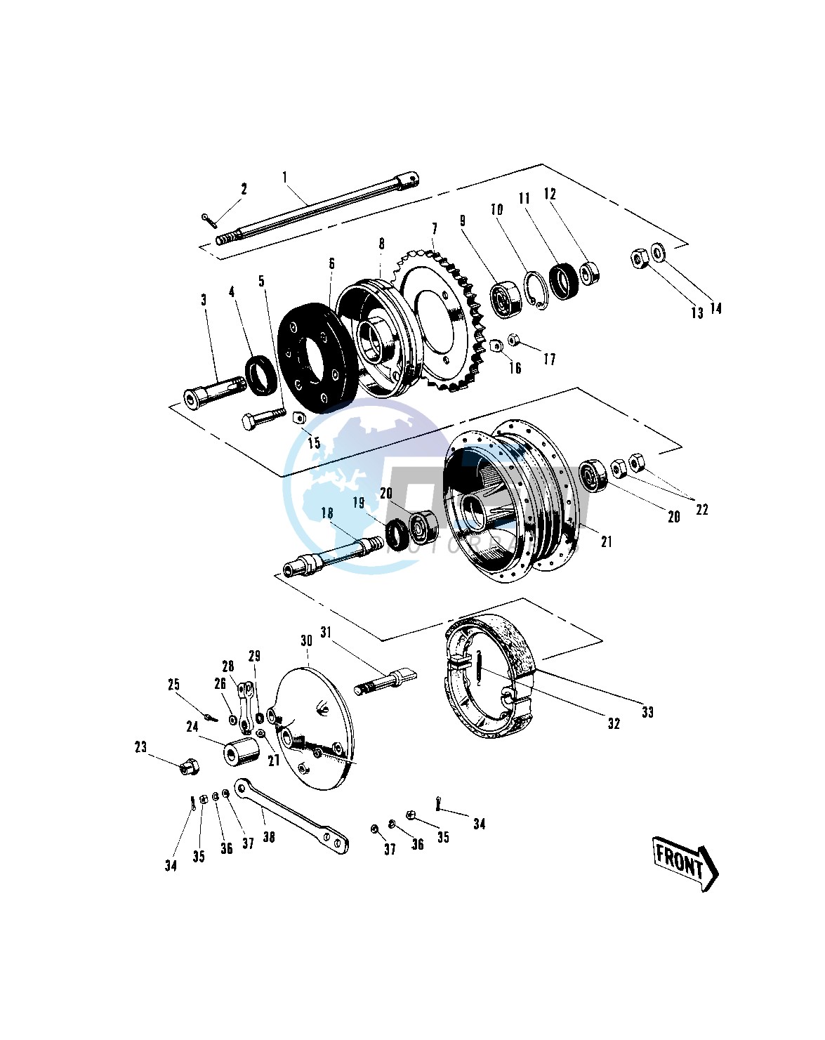 REAR HUB_BRAKE -- LATE PRODUCTION- -