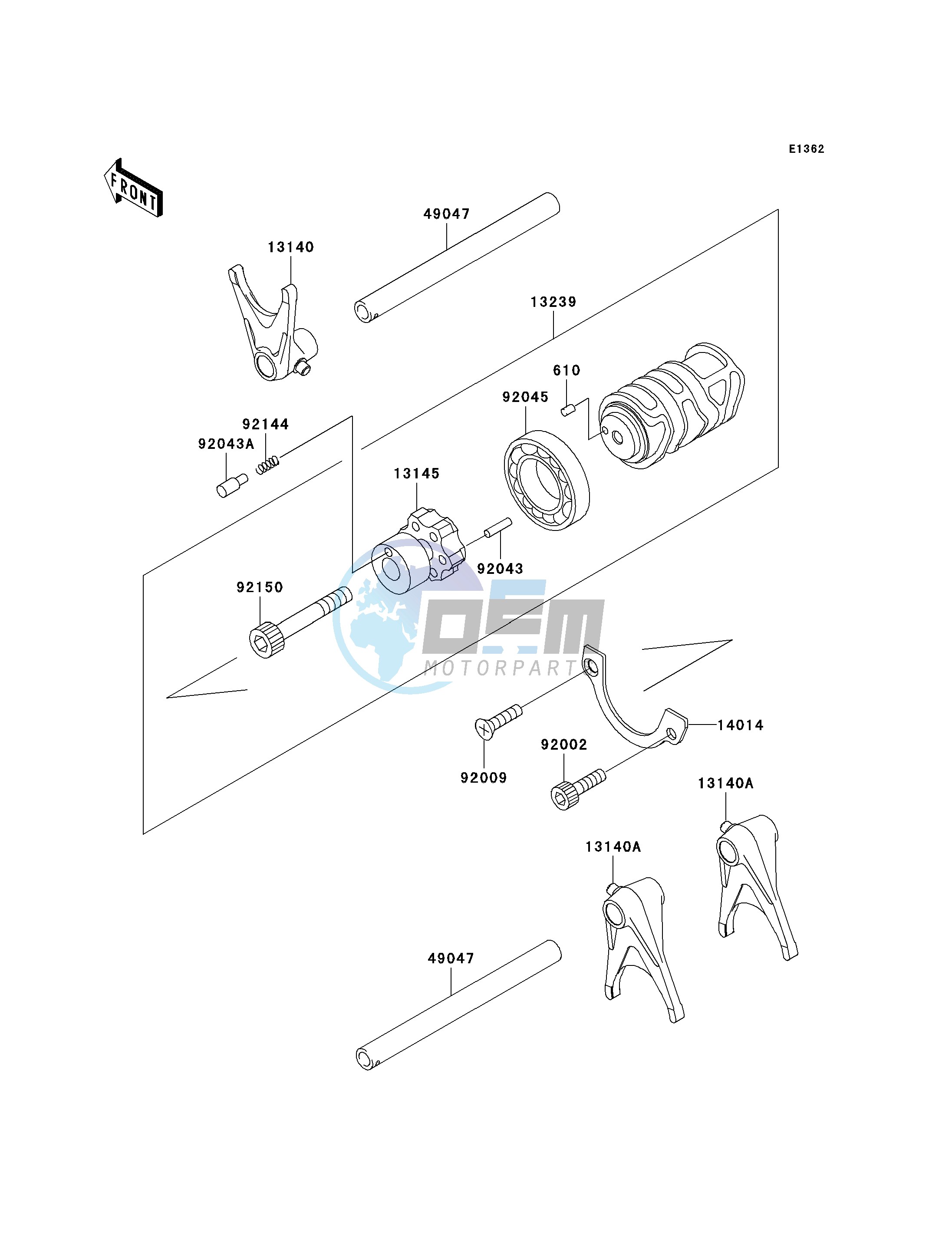 GEAR CHANGE DRUM_SHIFT FORK-- S- -