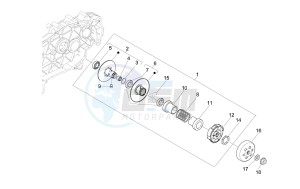 LX 125 4T ie E3 drawing Driven pulley