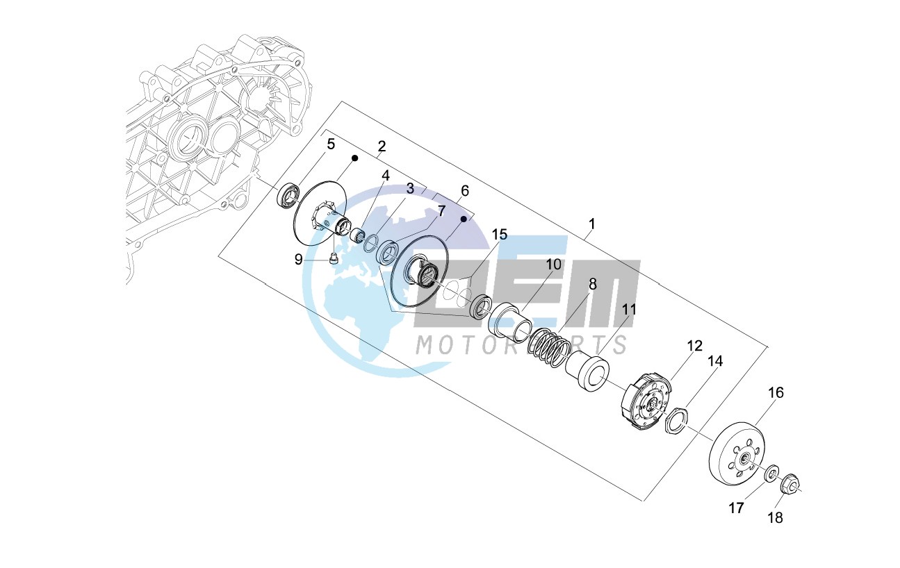 Driven pulley