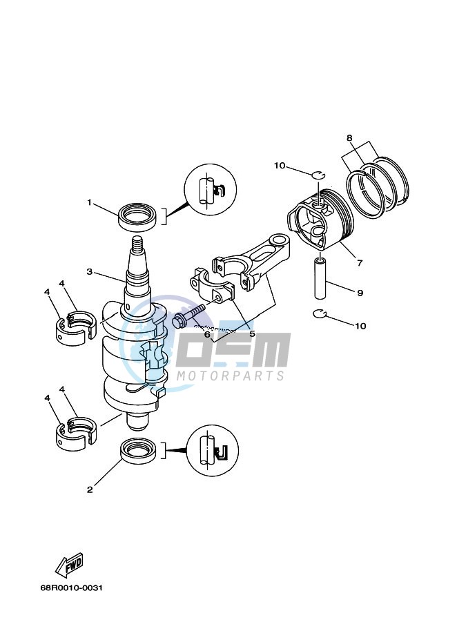 CRANKSHAFT--PISTON