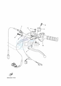 YFM450FWBD YFM45KPLK (BB5H) drawing HANDLE SWITCH & LEVER