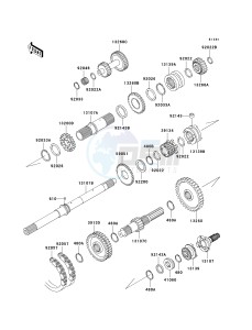 KAF 620 K [MULE 3010 TRANS4X4 HARDWOODS GREEN HD] (K6F-K8F) K6F drawing TRANSMISSION