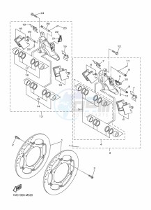 FJR1300D-AE FJR1300AE (B96L) drawing FRONT BRAKE CALIPER