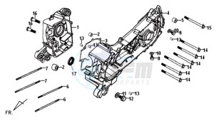 FIDDLE II 125 drawing CRANKCASE L / R / STARTER