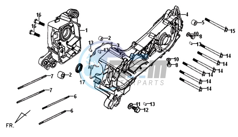 CRANKCASE L / R / STARTER