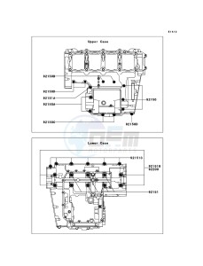 Z1000 ZR1000A6F FR GB XX (EU ME A(FRICA) drawing Crankcase Bolt Pattern