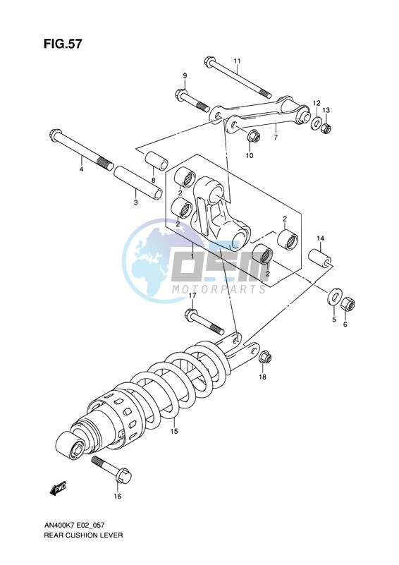 REAR CUSHION LEVER