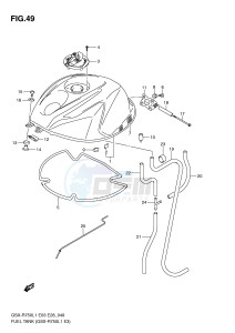 GSX-R750 (E3) drawing FUEL TANK (GSX-R750L1 E3)