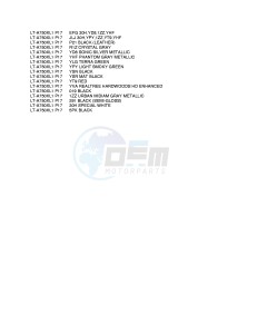 LT-A750X (P17) drawing * COLOR CHART *