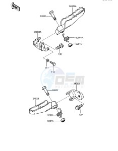 KXT 250 B [TECATE] (B2) [TECATE] drawing FOOTRESTS