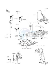 ER 650 A [ER-6N (AUSTRALIAN] (A6F-A8F) A6F drawing IGNITION SWITCH