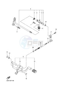 XVS1300A MIDNIGHT STAR (12C6) drawing SHIFT SHAFT