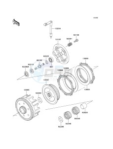 KX 100 A [KX100 MONSTER ENERGY] (A6F - A9FA) D7F drawing CLUTCH