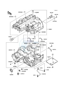 Z1000 ABS ZR1000EDFA FR XX (EU ME A(FRICA) drawing Crankcase