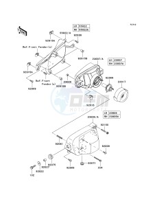 KRF 750 A [TERYX 750 4X4] (A8F) A8F drawing HEADLIGHT-- S- -