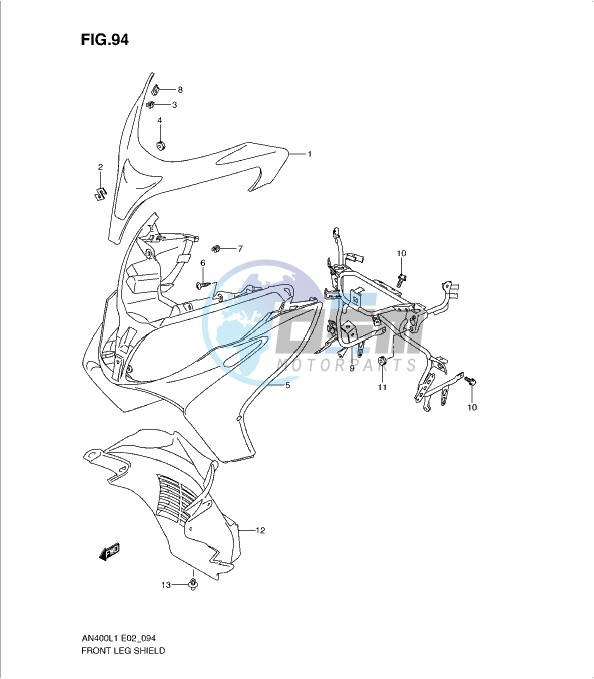 FRONT LEG SHIELD (AN400AL1 E19)