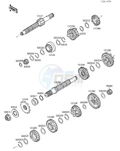 KSF 250 A [MOJAVE 250] (A1-A2) [MOJAVE 250] drawing TRANSMISSION