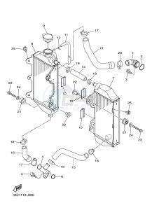 YZ450F (33DD 33DE 33DF 33DG) drawing RADIATOR & HOSE