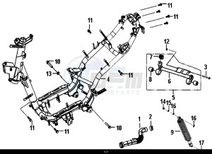 CROX 50 (25 KM/H) (AE05WA-NL) (E4) (L8-M1) drawing FRAME BODY ENGINE MOUNT