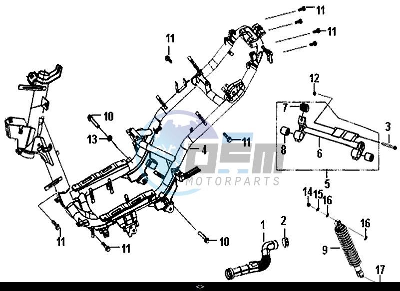 FRAME BODY ENGINE MOUNT