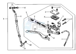 HUSKY - 125 cc drawing FRONT BRAKE SYSTEM