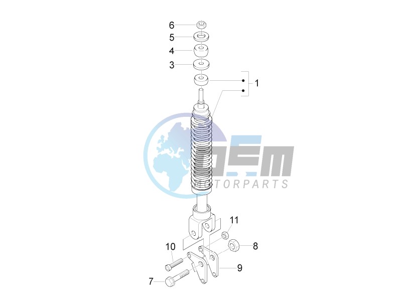 Rear suspension - Shock absorber/s