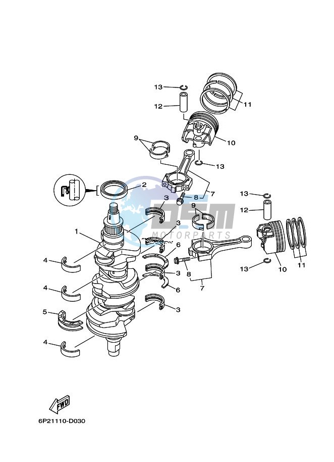 CRANKSHAFT--PISTON