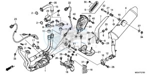 VFR1200XDLF CrossTourer - VFR1200X Dual Clutch 2ED - (2ED) drawing EXHAUST MUFFLER