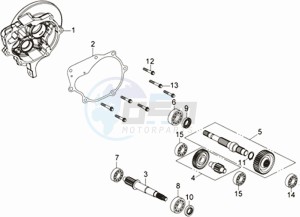 CITYCOM 125 drawing CRANKCASE - DRIVE SHAFT