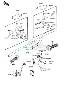 KDX 250 B [KDX250] (B2) [KDX250] drawing HANDLEBAR -- 82 KDX250-B2- -