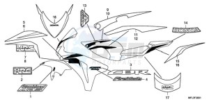 CBR1000RR9 Europe Direct - (ED / MME TRI) drawing STRIPE/MARK (2)