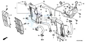 CRF250XB CRF250X ED drawing RADIATOR